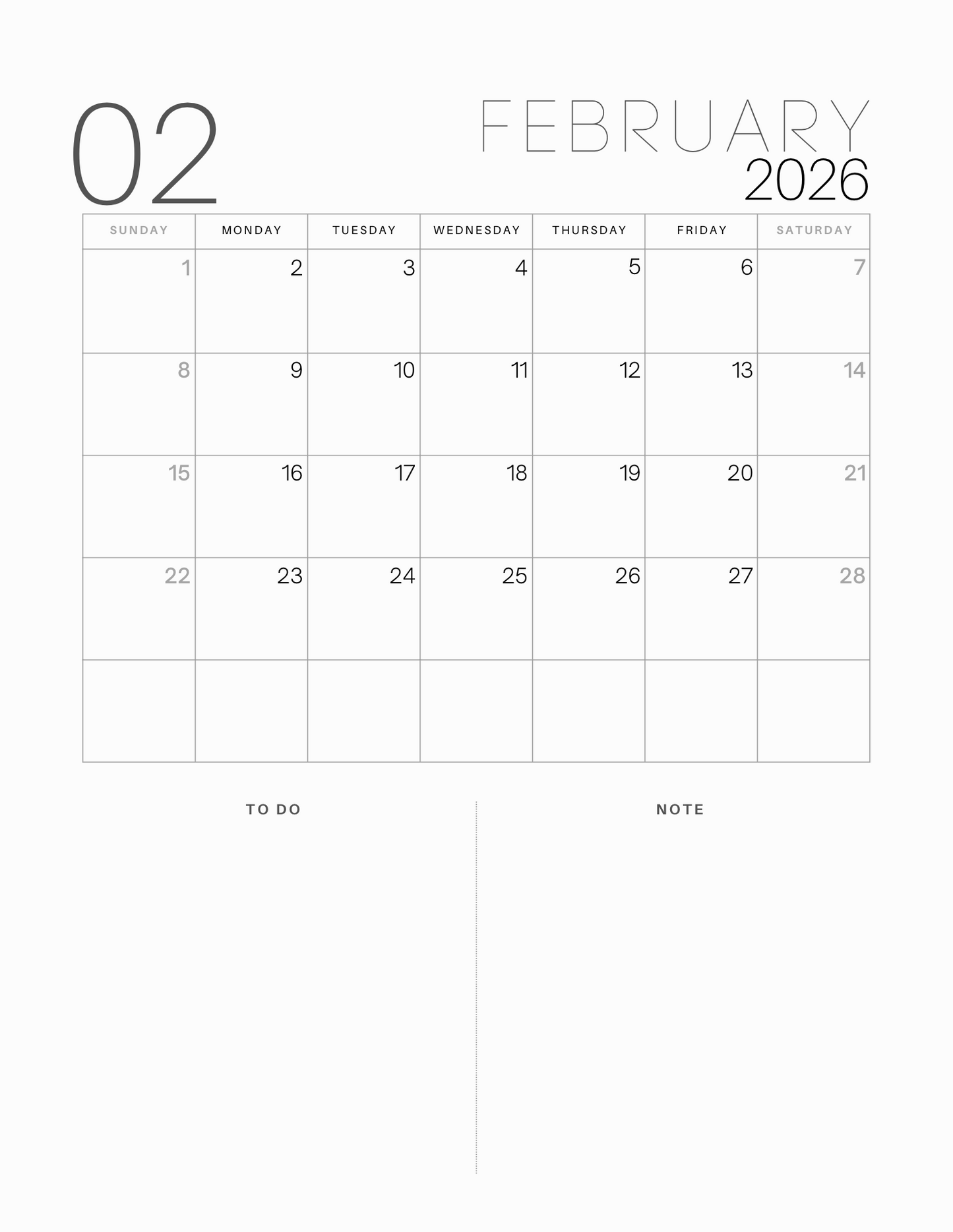 2026 Calendar Planner